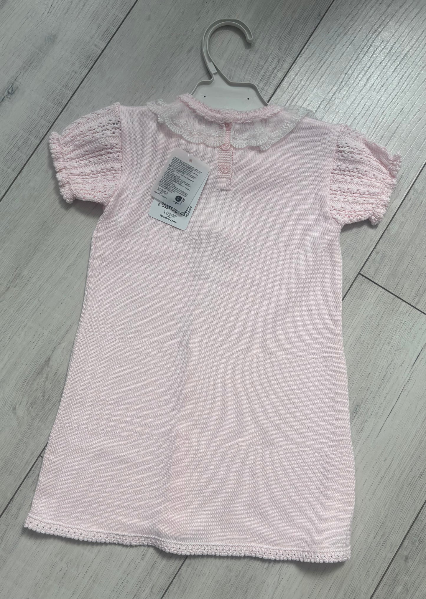Granlei Fine knit baby pink dress