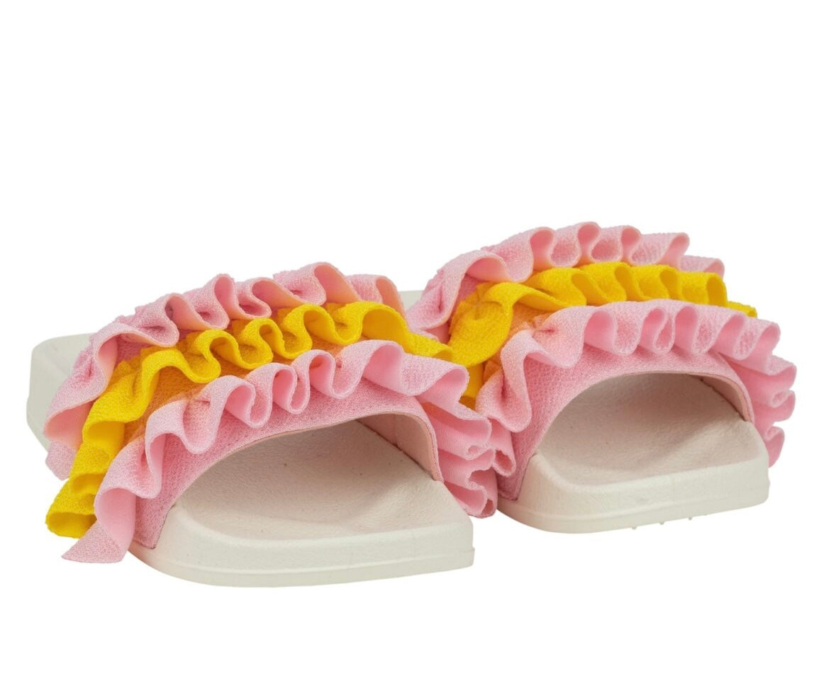 Adee Frilly Pink sliders