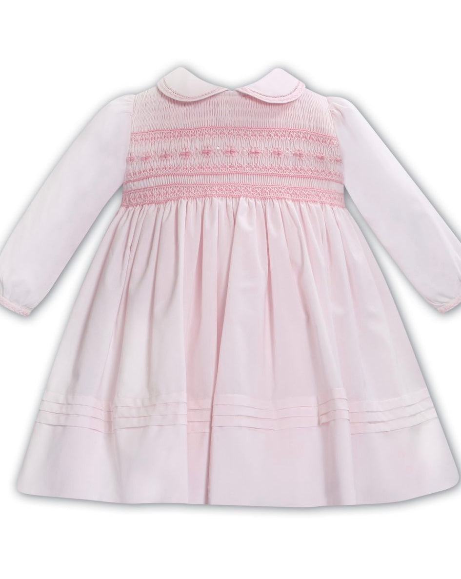 Sarah Louise pink smock dress