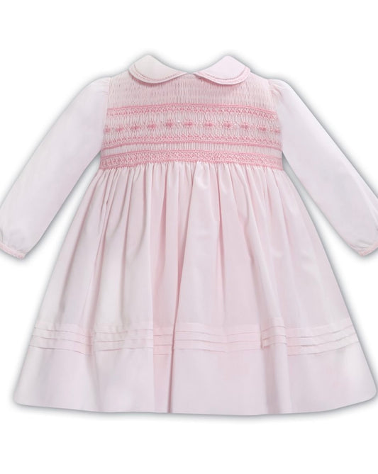 Sarah Louise pink smock dress