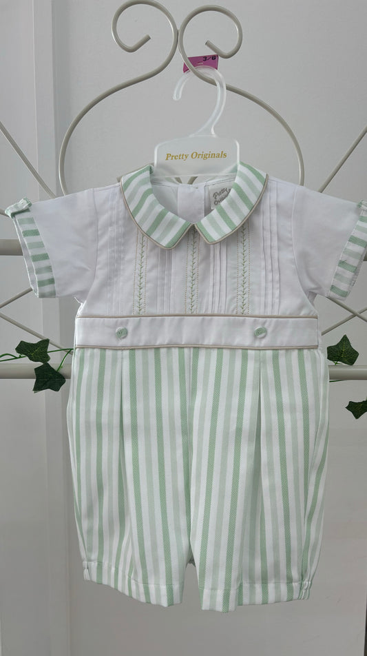 Pretty original Mint stripe Green Romper