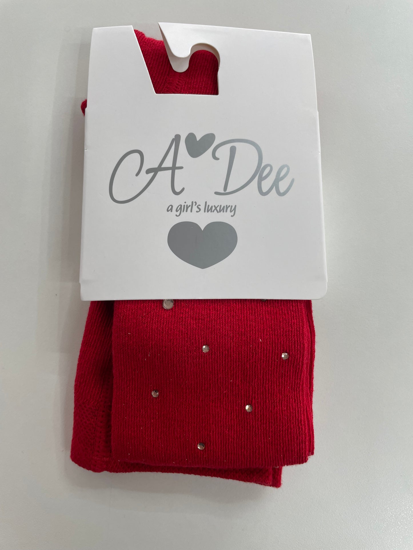 ADee Red Diamanté Tights