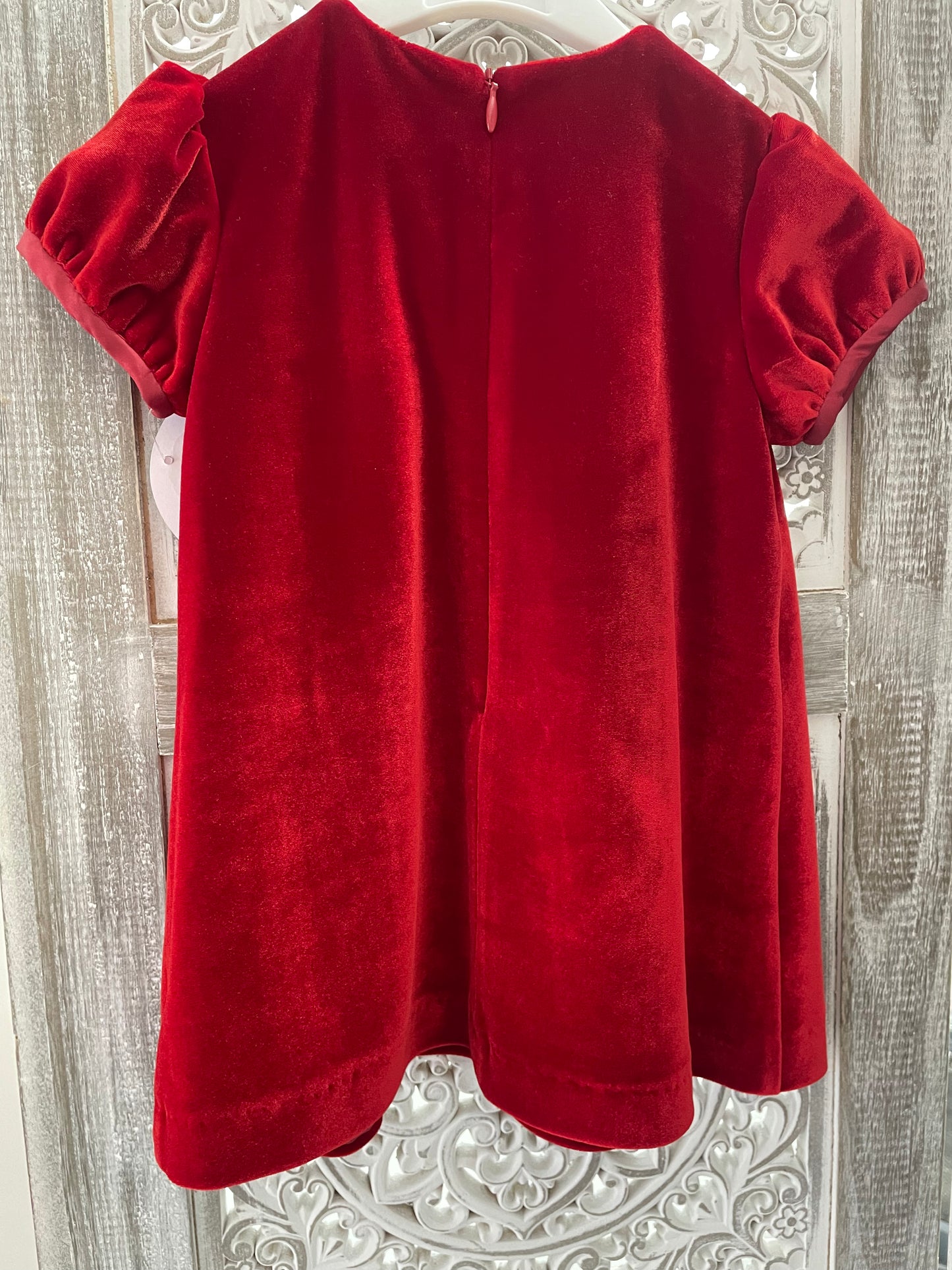 Sarah Louise Red Velvet Dress