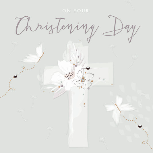 On Your Christening Day with Cross Card