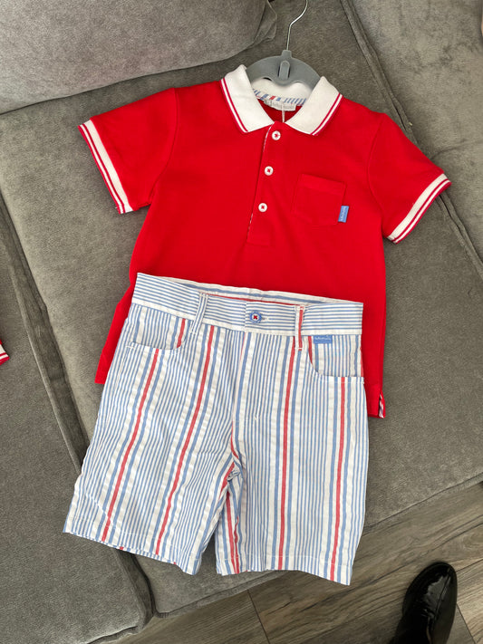 Tutu Piccolo Red Polo Set