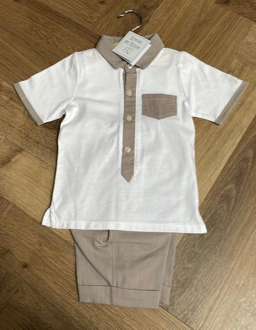 Emile Et Rose Boys Smart Shirt & Shorts