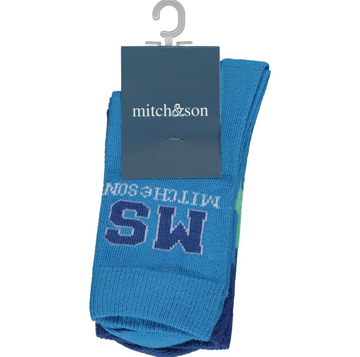 Mitch and Son Two pack Of Blue Socks