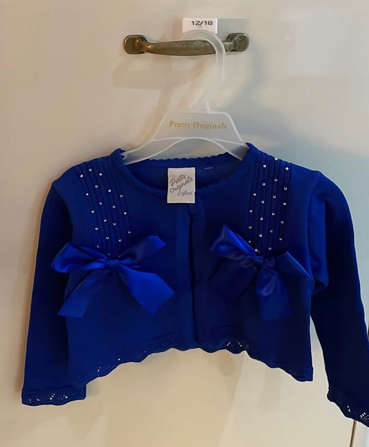 Pretty Originals Blue Bow Cardigan