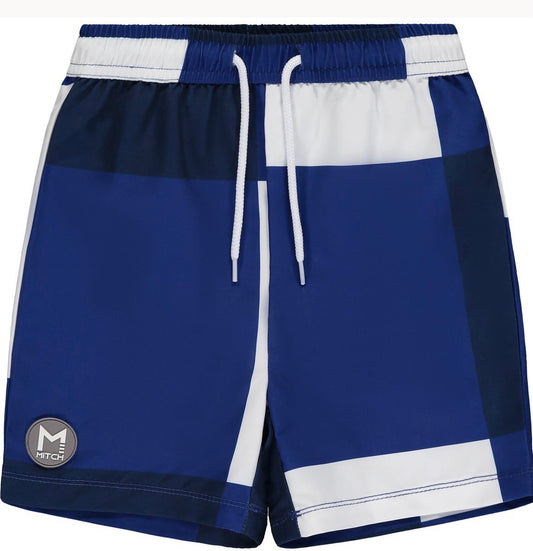 Mitch and son dark blue swim shorts