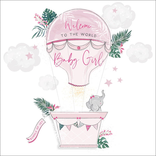 Welcome To The World Baby Girl Card